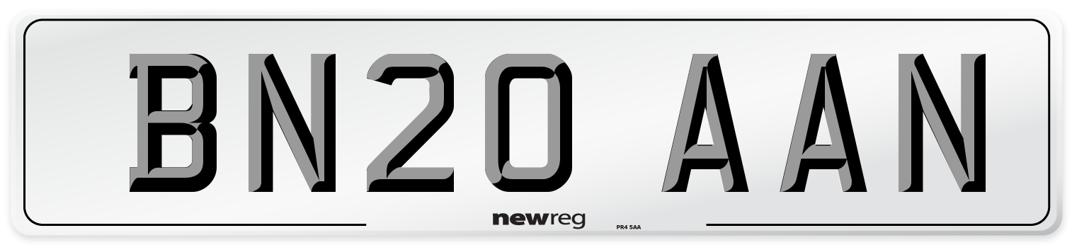 BN20 AAN Number Plate from New Reg